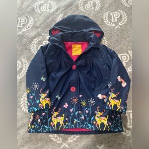 Girls Wantdo deer print‎ navy rain coat 5/6